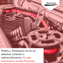 No más sanciones, no más bloqueo…